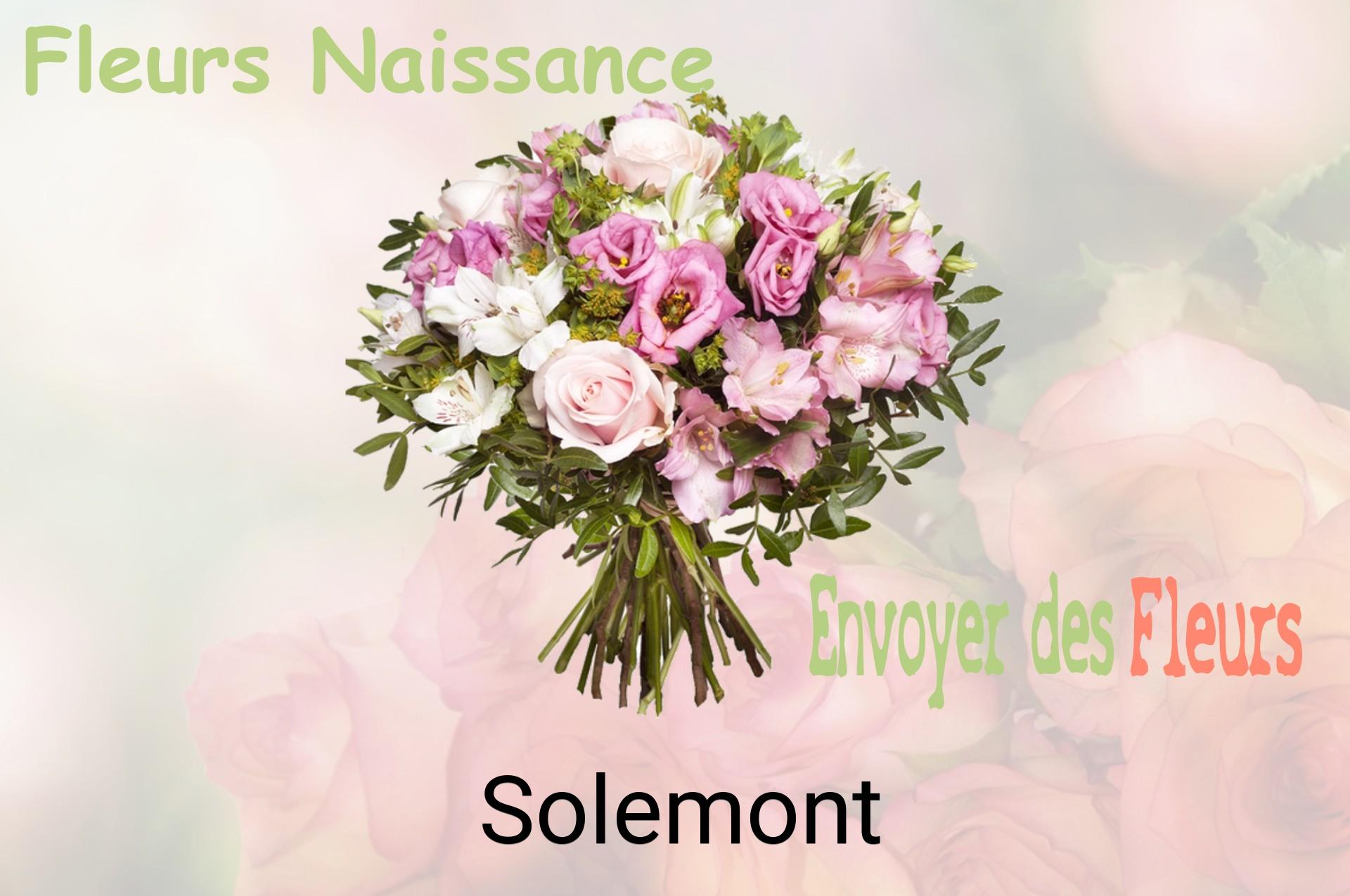 Bouquet de fleurs de naissance livré à Solemont